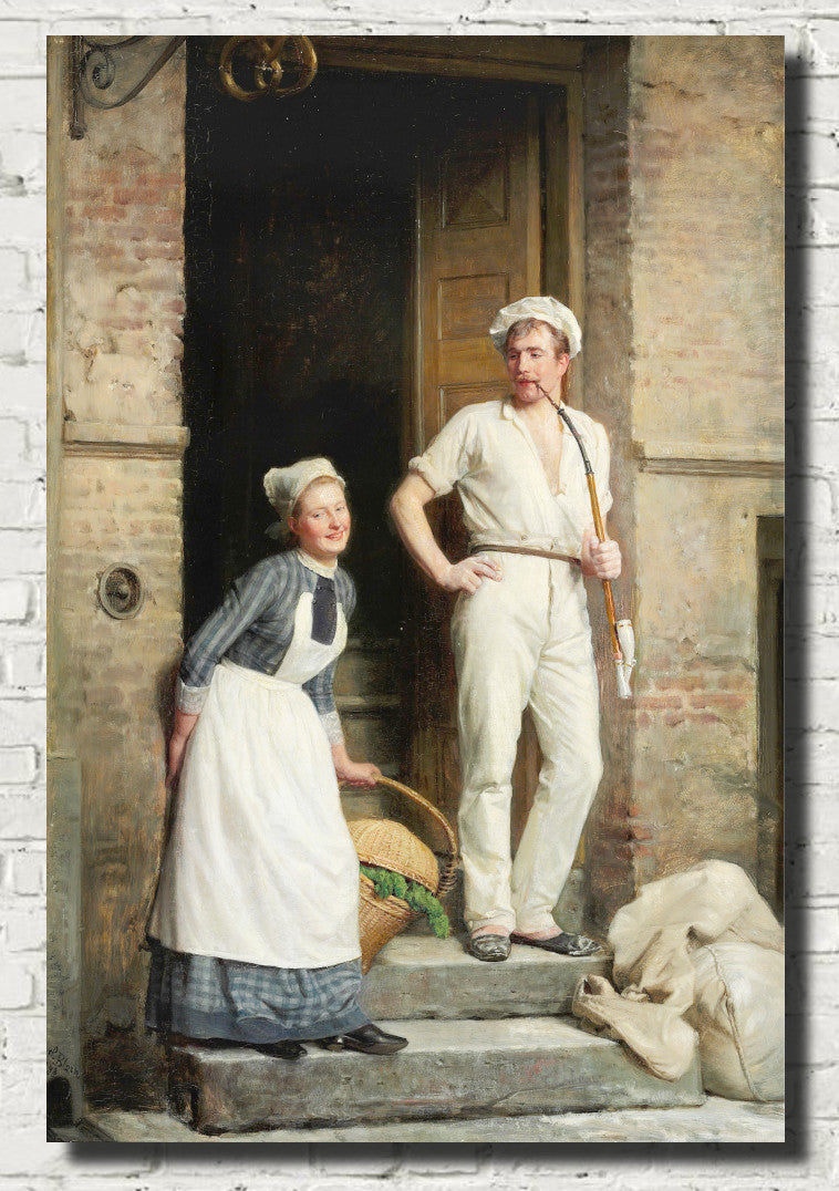 Carl Bloch Fine Art Print, A Young Baker Cooling Down