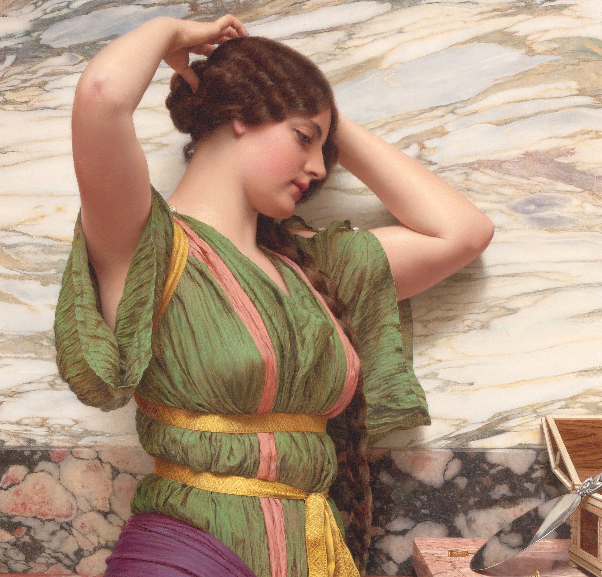 John William Godward Fine Art Print : A Fair Reflection