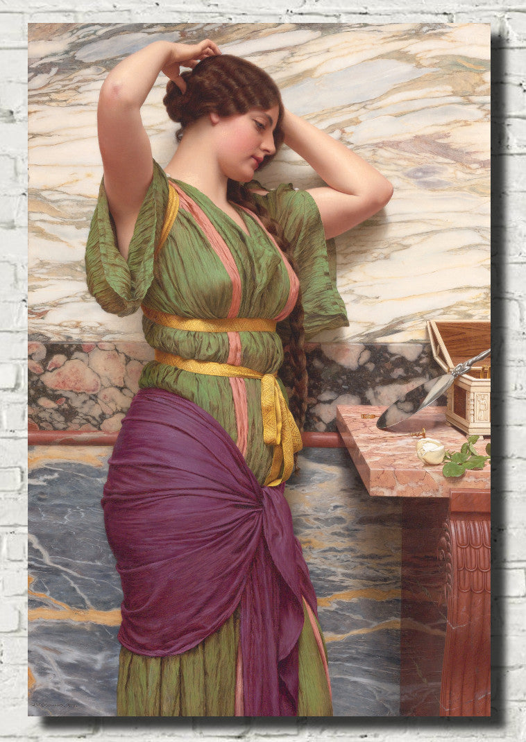 John William Godward Fine Art Print : A Fair Reflection