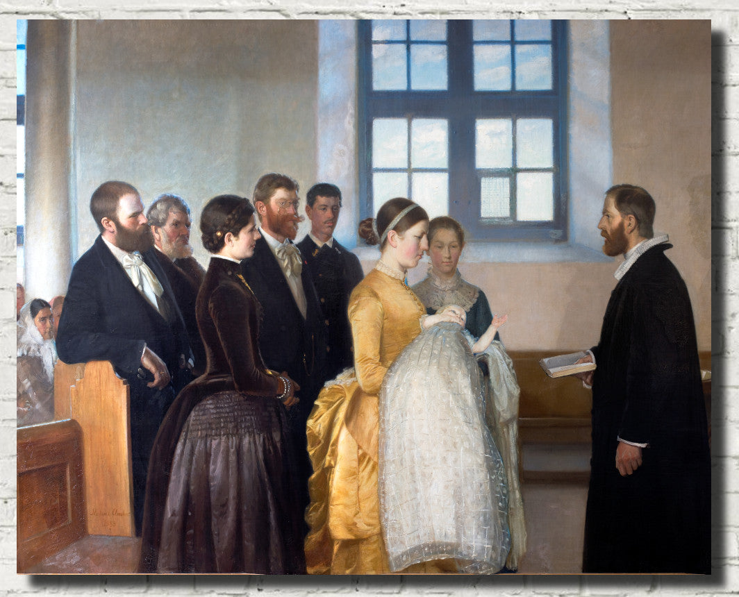 Michael Ancher Fine Art Print, A Baptism