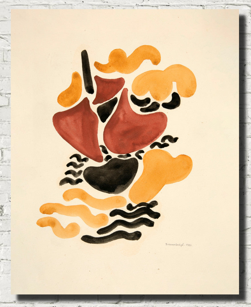 Abstraction Based on Flower Forms, IV, David Kakabadzé Print