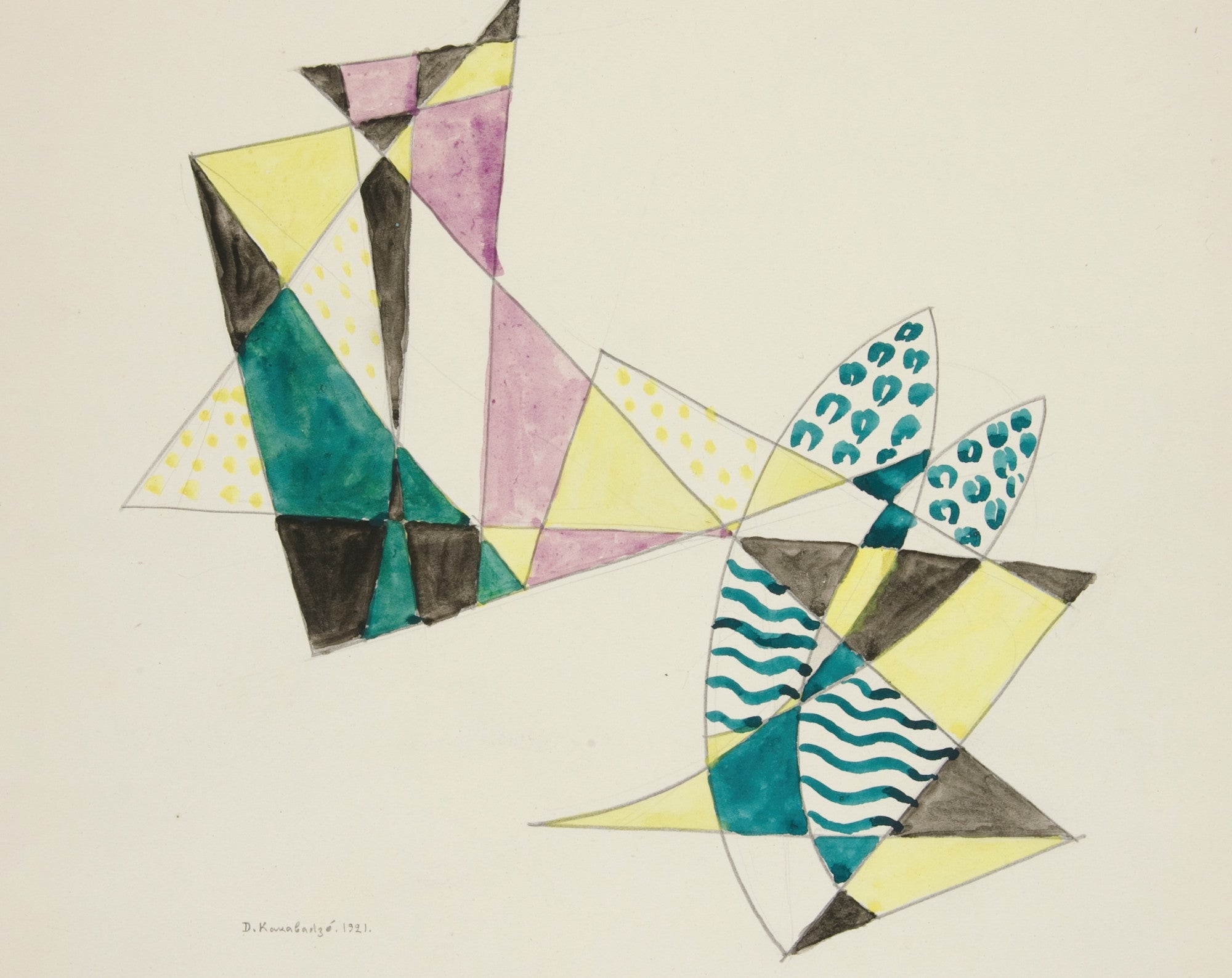 Abstraction Based on Sails IV, David Kakabadzé Print