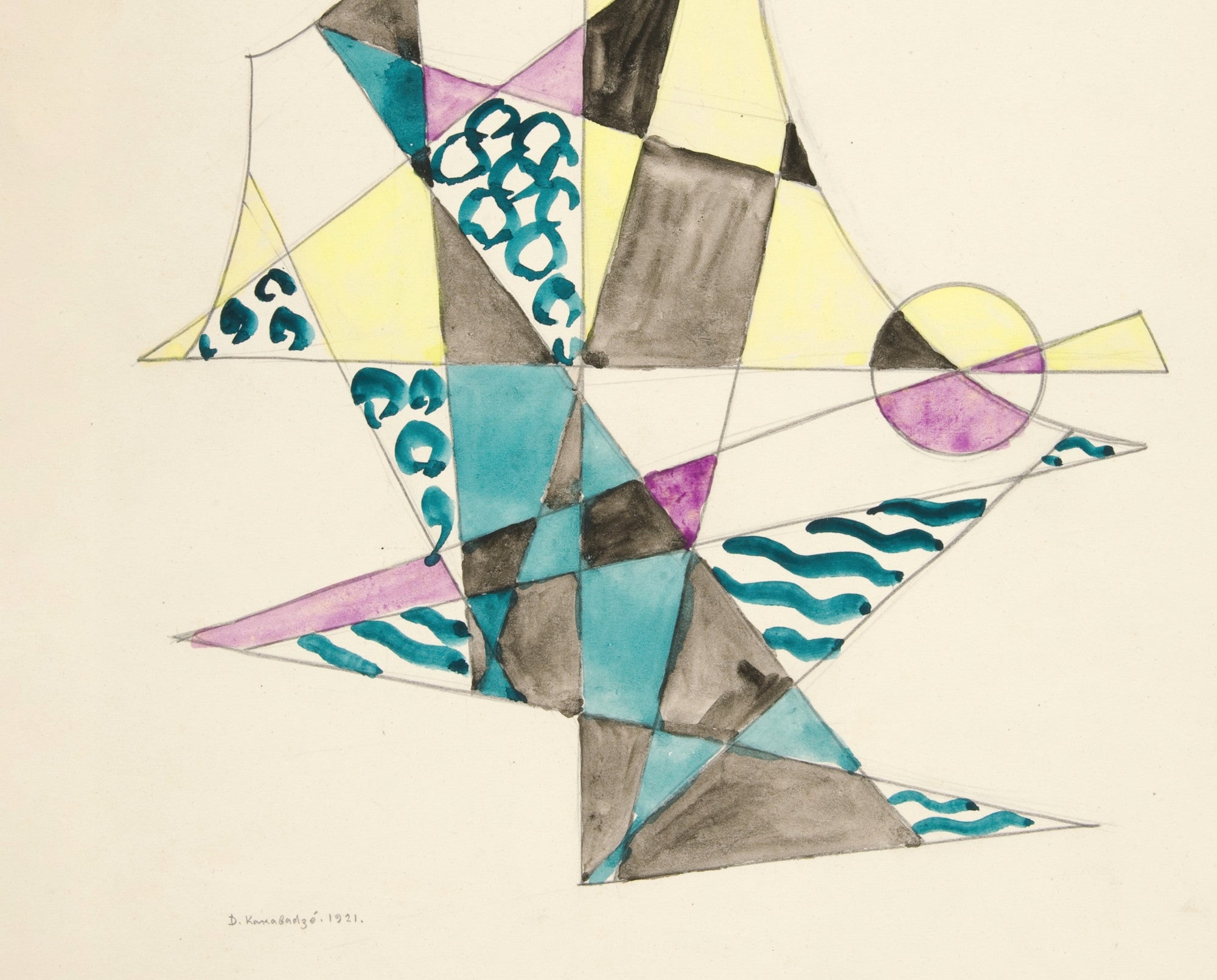 Abstraction Based on Sails, I, David Kakabadzé Print
