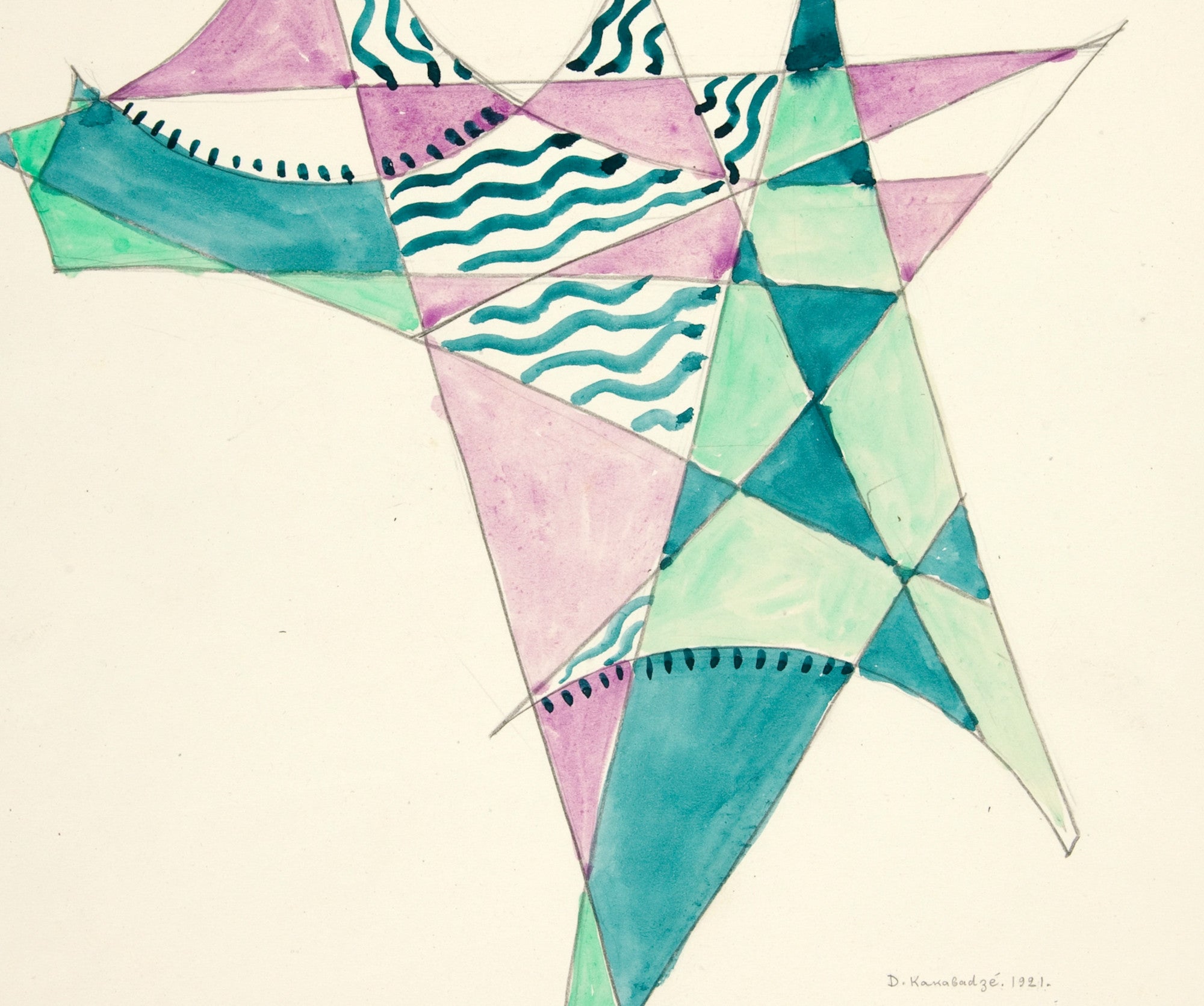 Abstraction Based on Sails VIII, David Kakabadzé Print