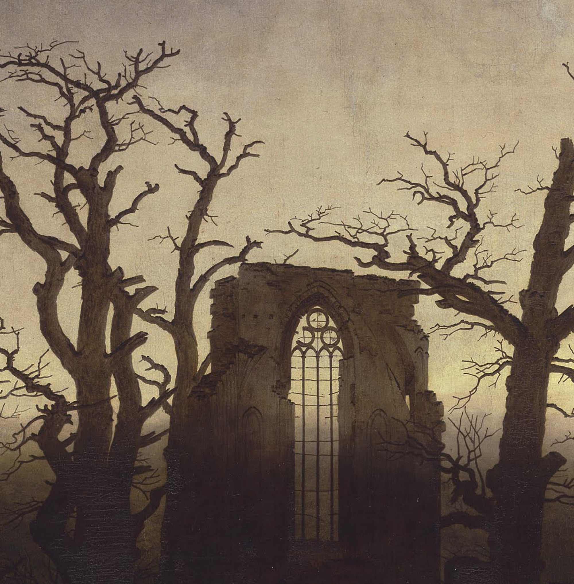 Eldena Abbey in the Oakwood, Caspar David Friedrich Fine Art Print