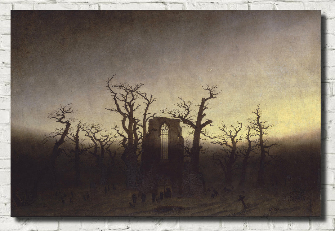 Eldena Abbey in the Oakwood, Caspar David Friedrich Fine Art Print