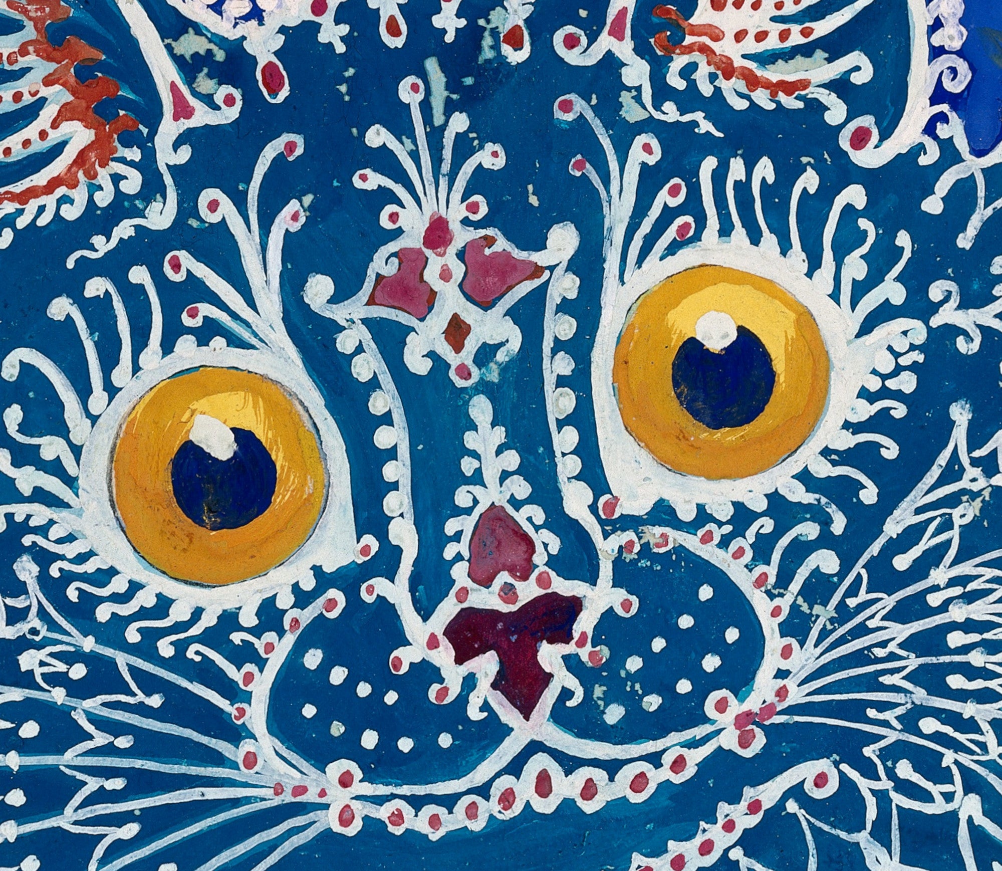 A cat in gothic style, Louis Wain Fine Art Print