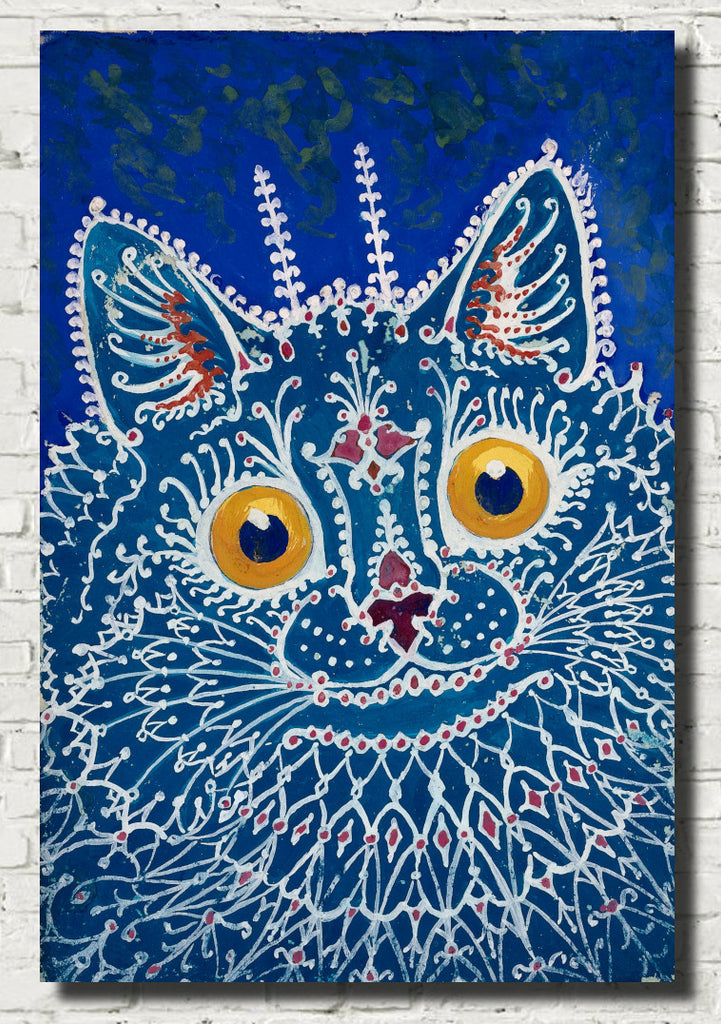 A cat in gothic style, Louis Wain Fine Art Print