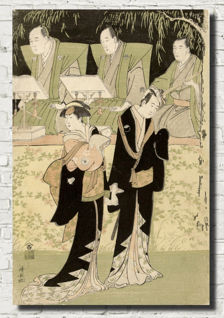 Torii Kiyonaga, Japanese Fine Art Print, Jihei and Koharu