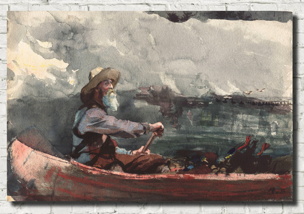 Winslow Homer Fine Art Print :  Adirondacks Guide