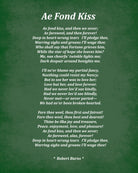 Ae Fond Kiss Poem by Robert Burns, Typography Print