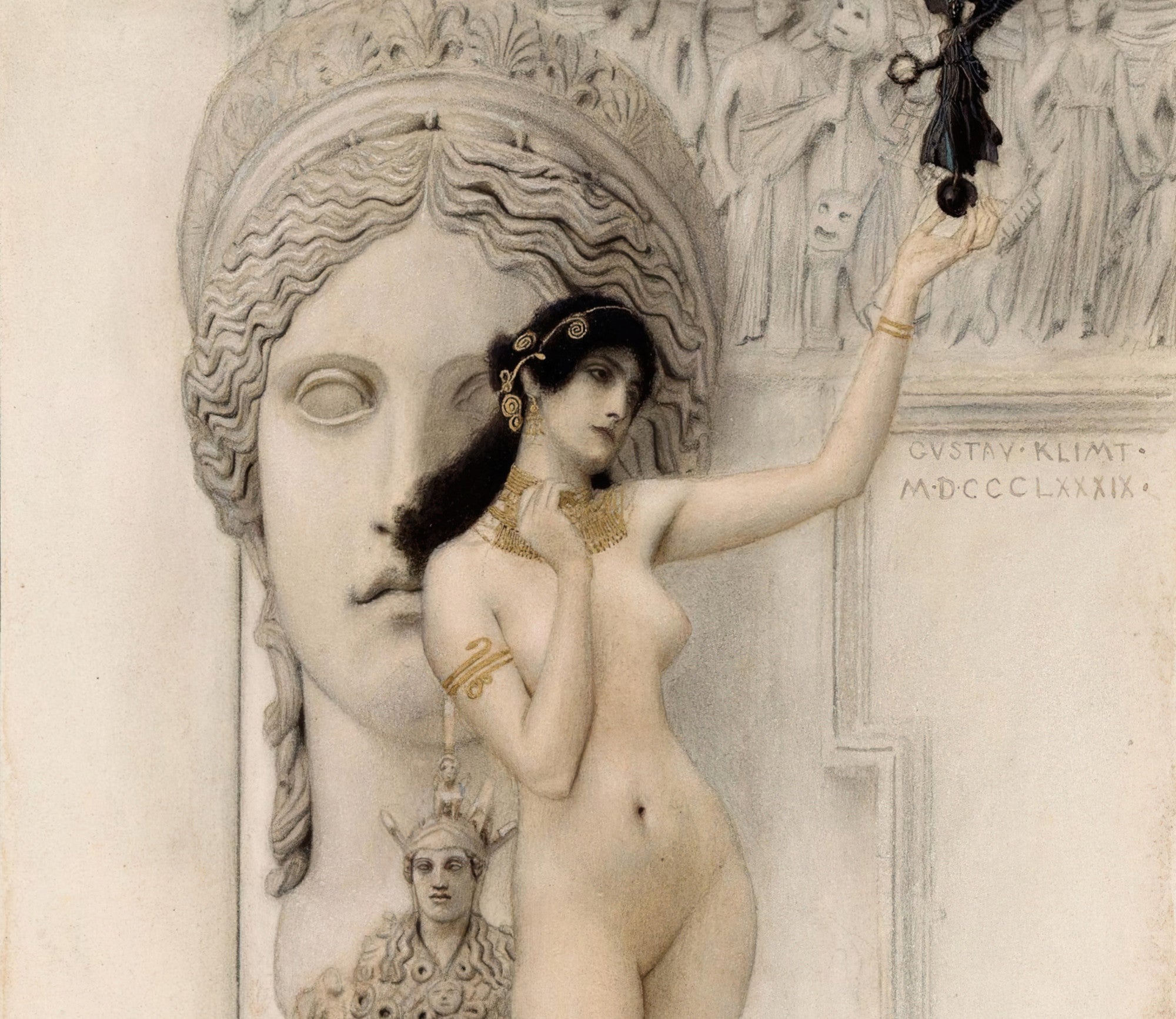 Gustav Klimt Fine Art Print, Allegory of Sculpture
