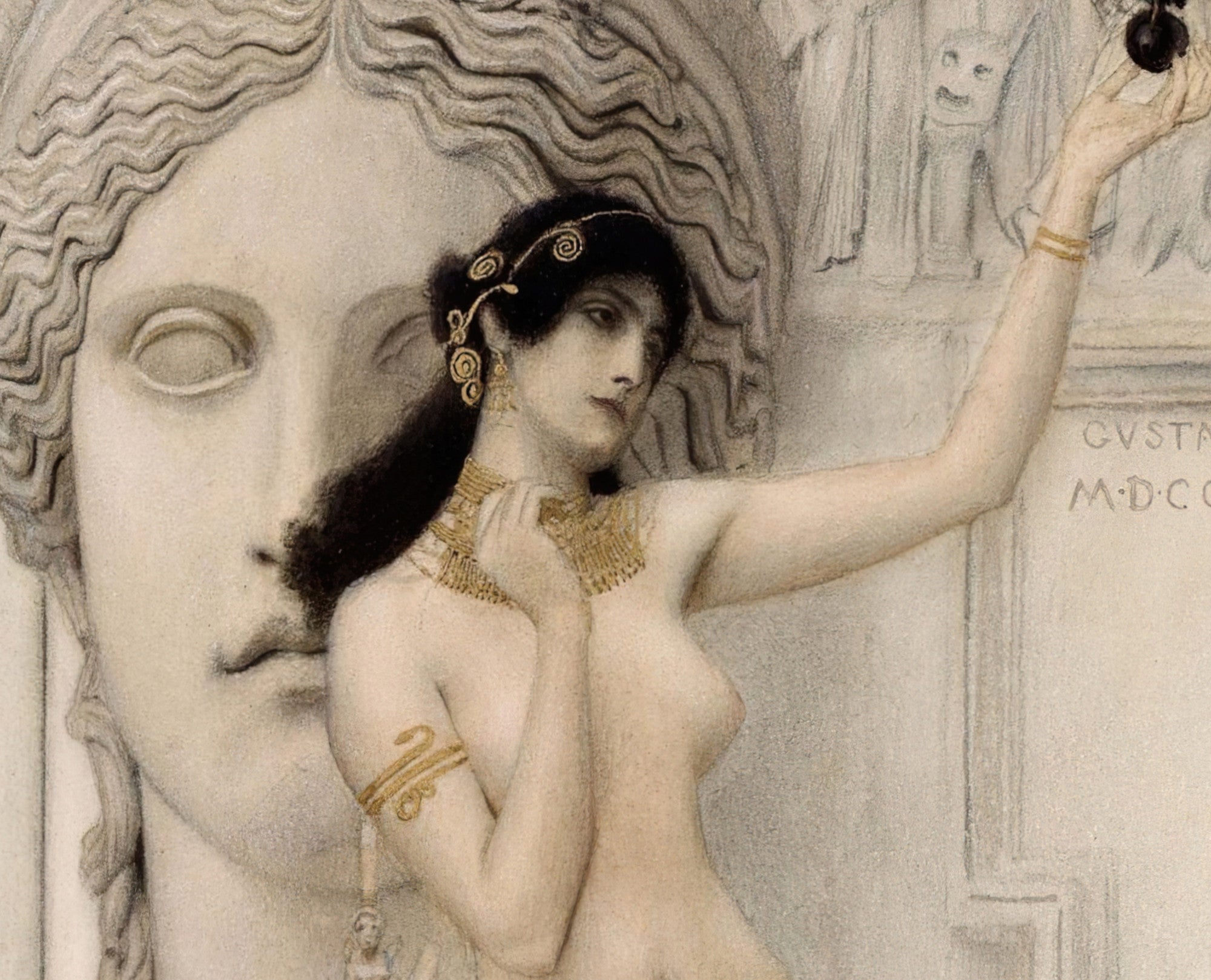 Gustav Klimt Fine Art Print, Allegory of Sculpture