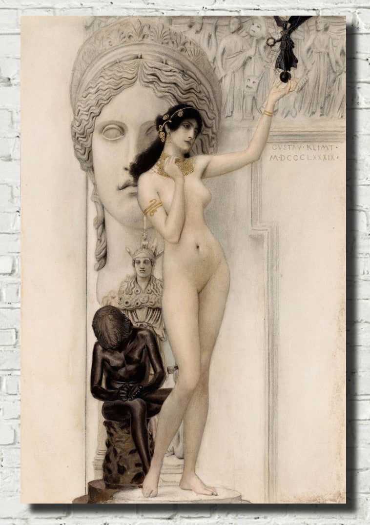Gustav Klimt Fine Art Print, Allegory of Sculpture