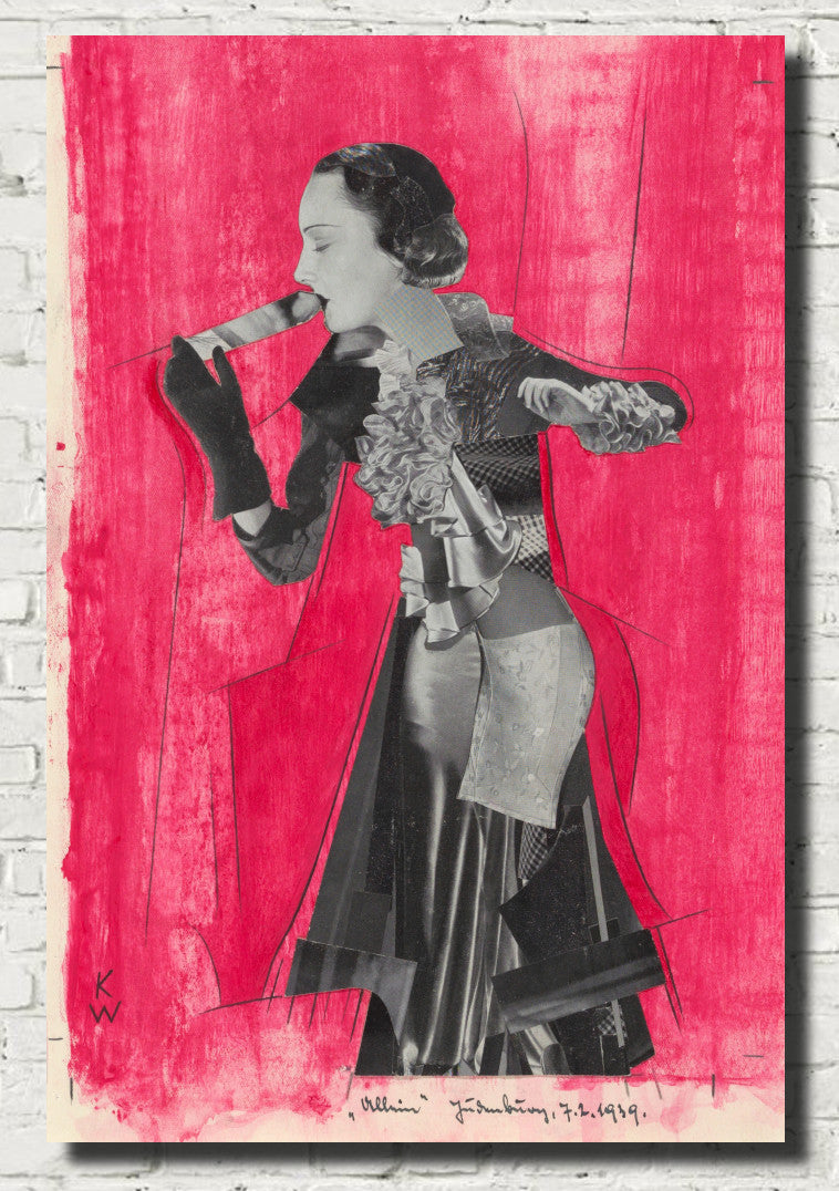 Alone, Karl Wiener Photomontage Print