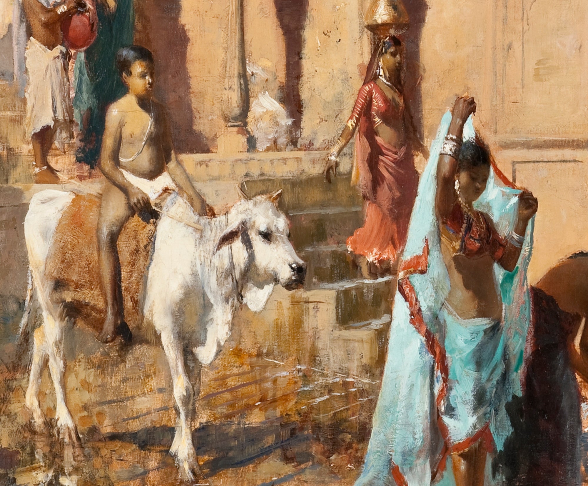 Edwin Lord Weeks Fine Art Print, Along the Ghats, Mathura
