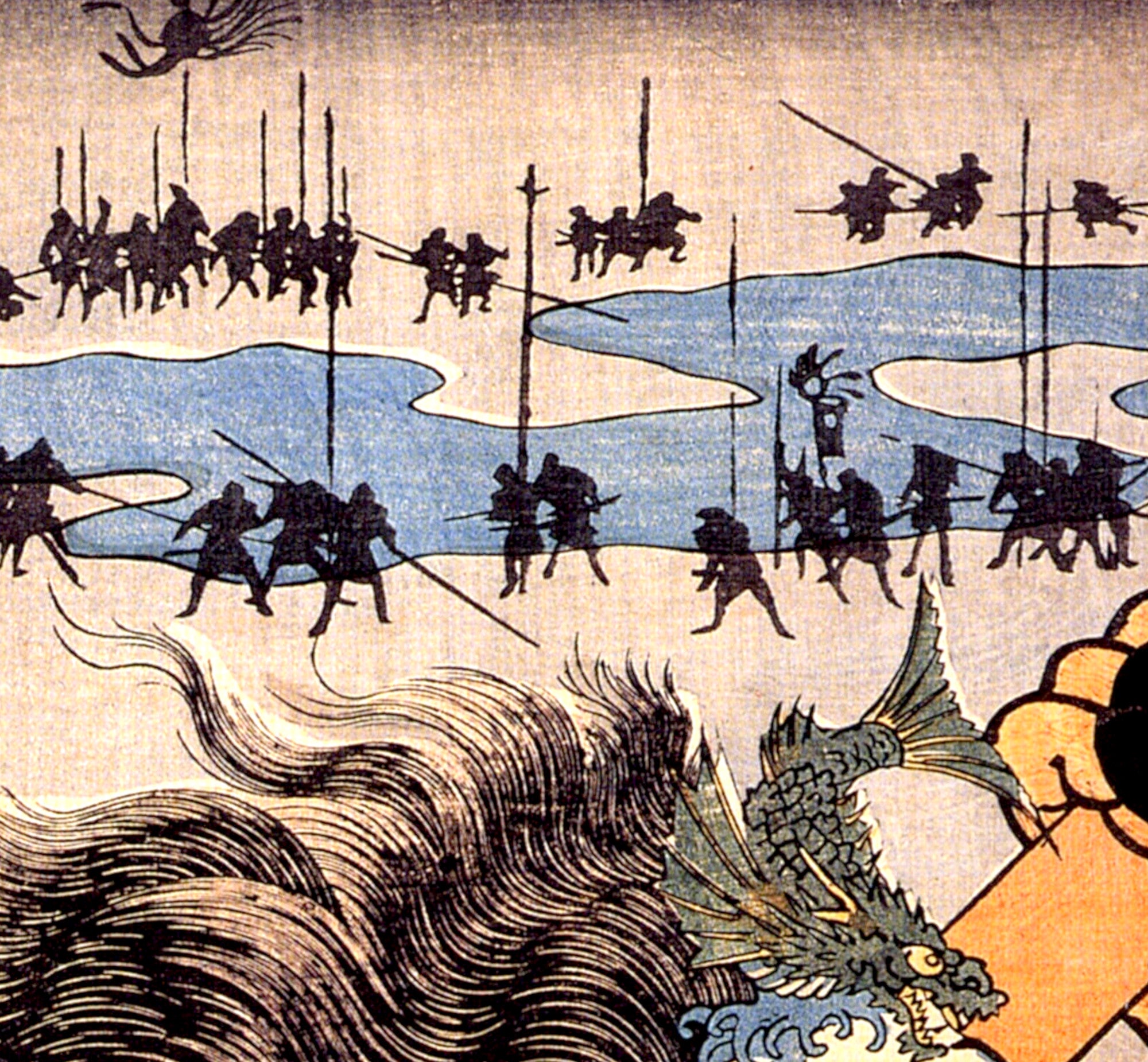 Utagawa Kuniyoshi, Japanese Fine Art Print, Amakasu Omi no kami, 100 generals