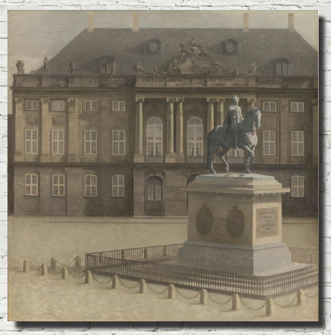 Wilhelm Hammershoi Fine Art Print, Amalienborg Square, Copenhagen