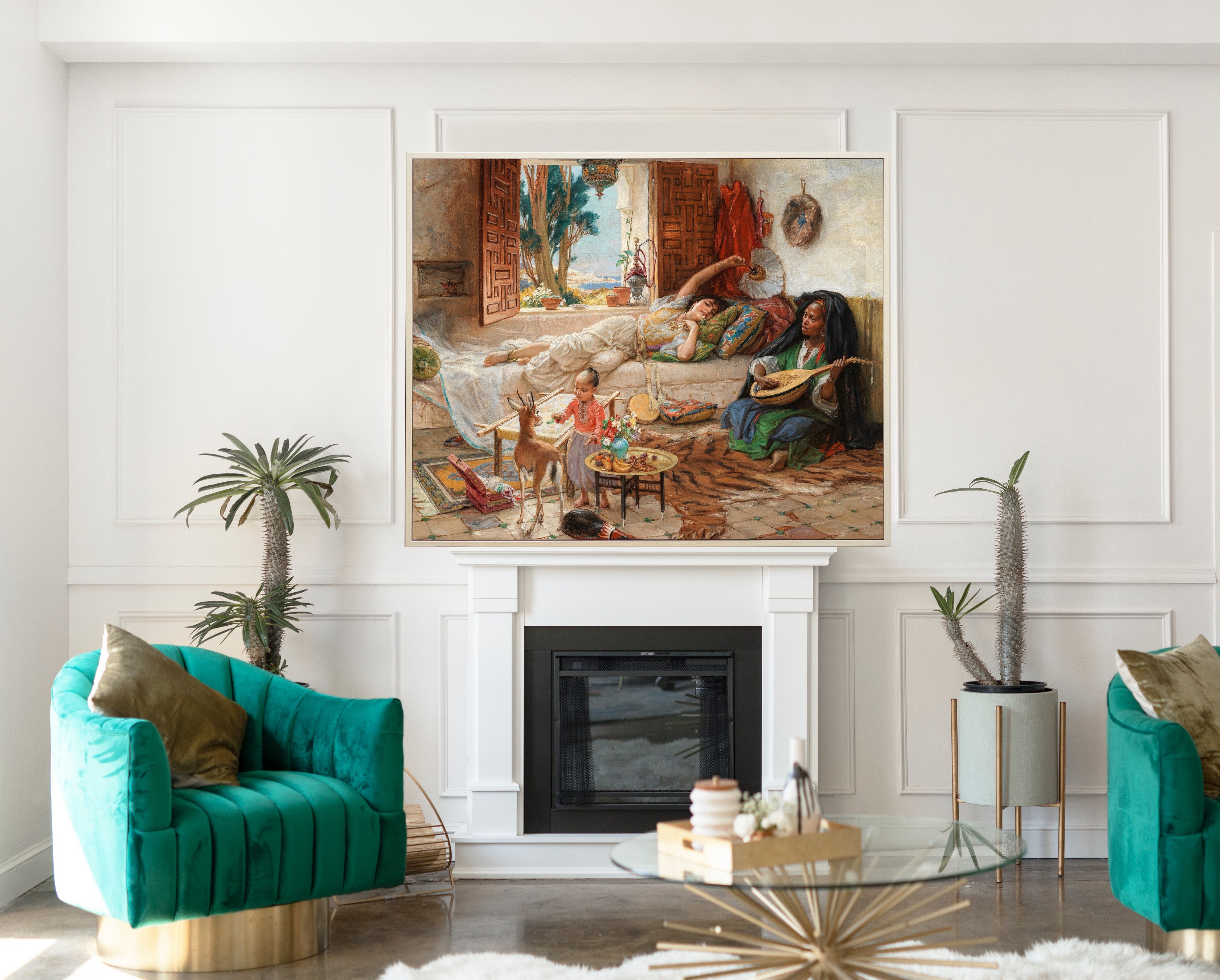 An Afternoon in Algiers, Frederick Arthur Bridgman Fine Art Print