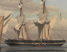 An American Naval Brig Lying at Anchor while Her Sails Are Drying, C W Eckersberg