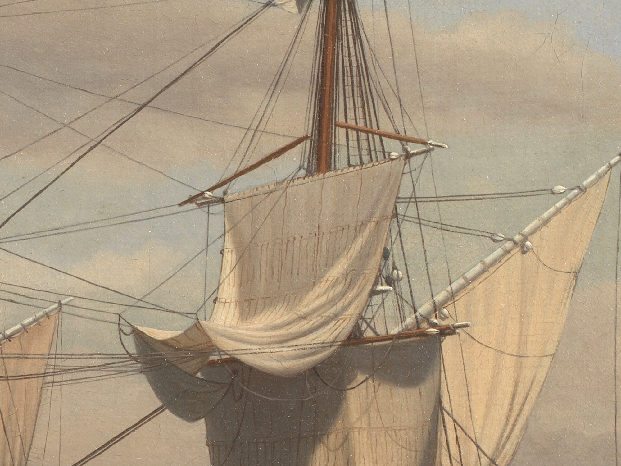 An American Naval Brig Lying at Anchor while Her Sails Are Drying, C W Eckersberg