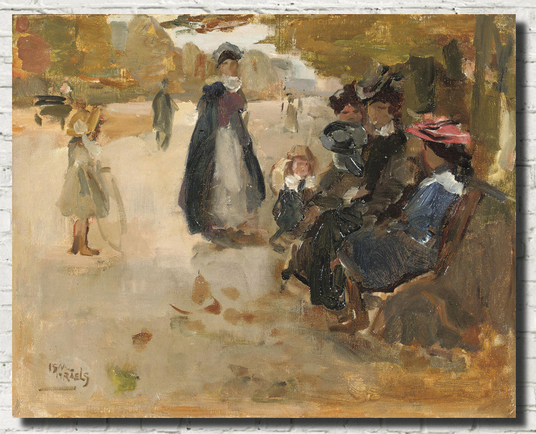 Isaac Israëls Fine Art Print, An Autumn Day in a Park, Paris