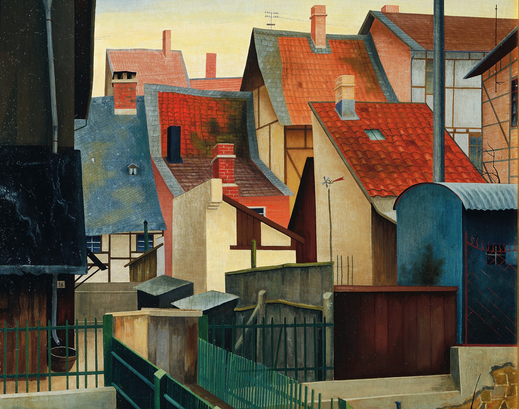 At the Abzucht, Goslar, German townscape, Rudolf Wacker Print