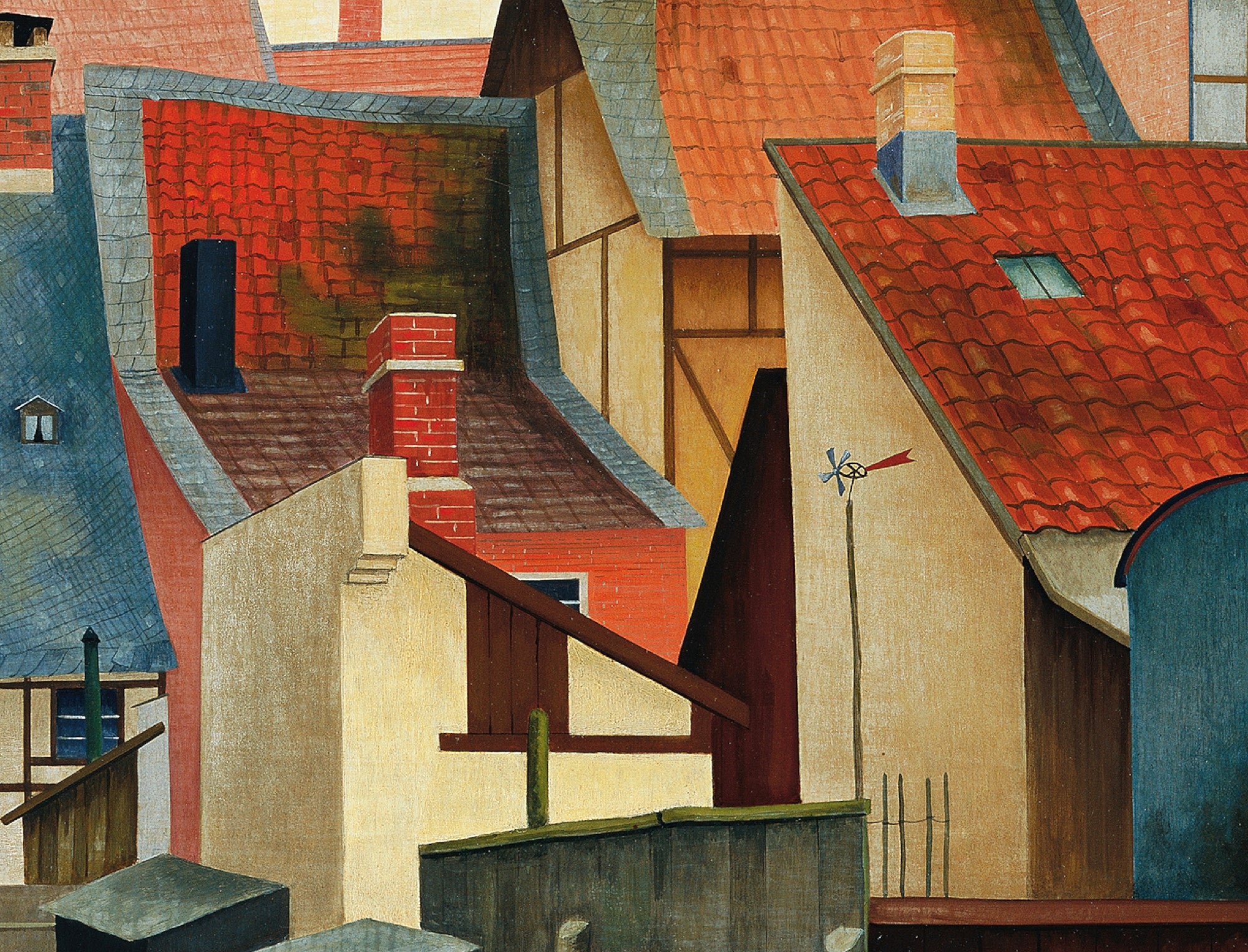 At the Abzucht, Goslar, German townscape, Rudolf Wacker Print