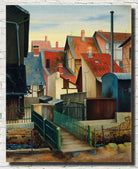 At the Abzucht, Goslar, German townscape, Rudolf Wacker Print