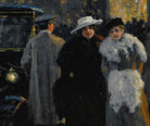 Paul Gustav Fischer Fine Art Print, An evening stroll on the boulevard, Copenhagen