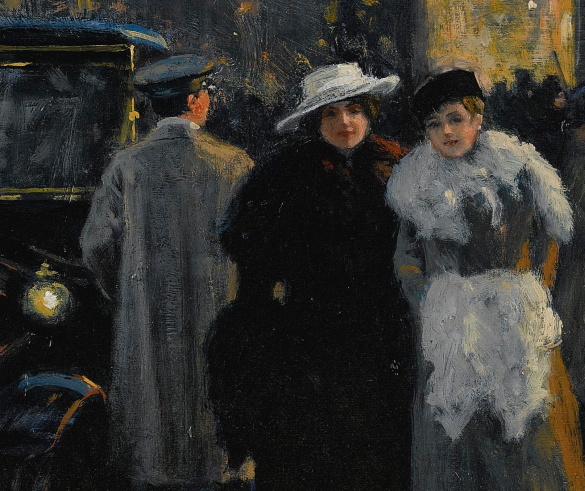 Paul Gustav Fischer Fine Art Print, An evening stroll on the boulevard, Copenhagen