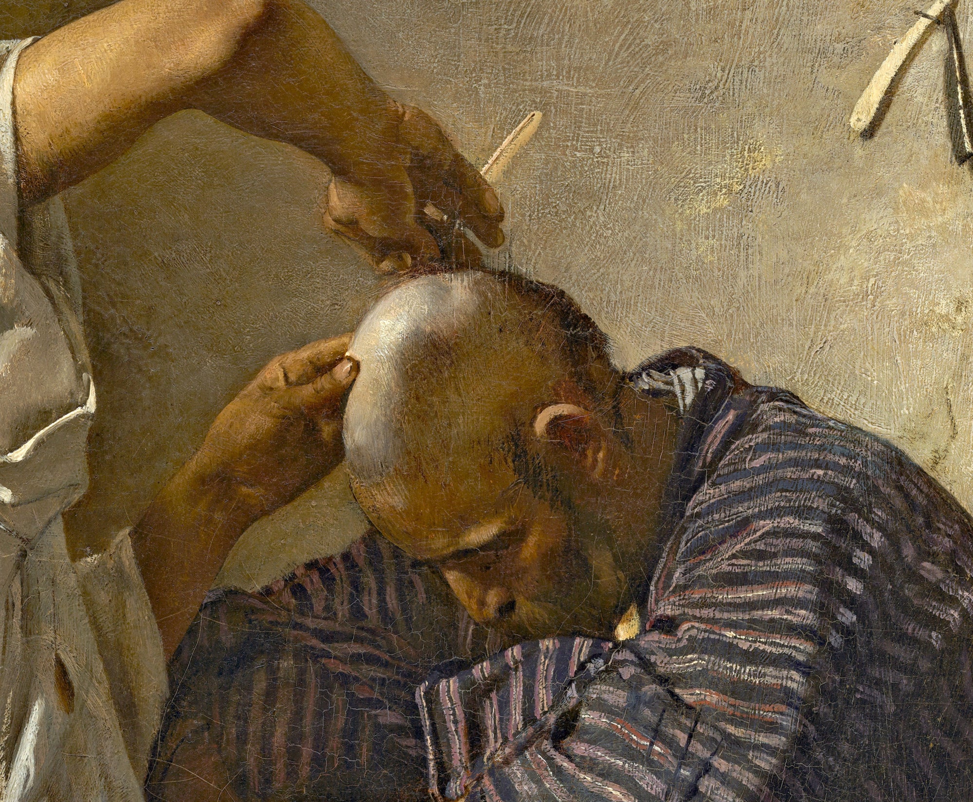 Leon Bonnat Fine Art Print : An Oriental Barbershop