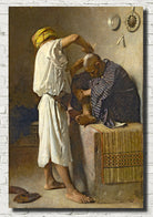 Leon Bonnat Fine Art Print : An Oriental Barbershop