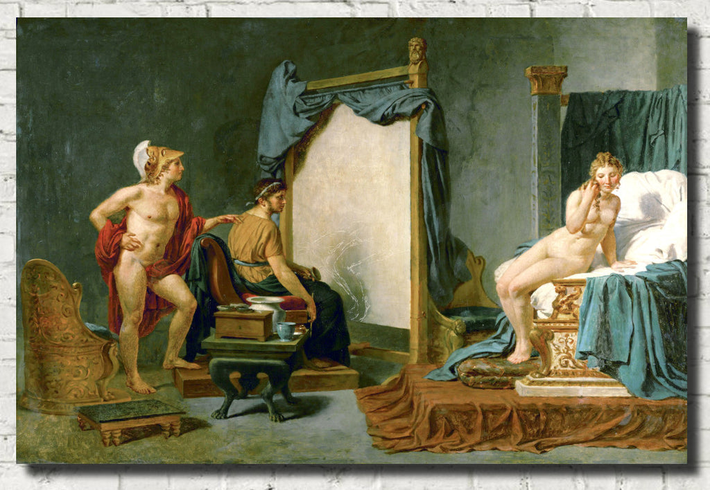 Jacques-Louis David Fine Art Print : Apelles Painting Campaspe in the Presence of Alexander the Great