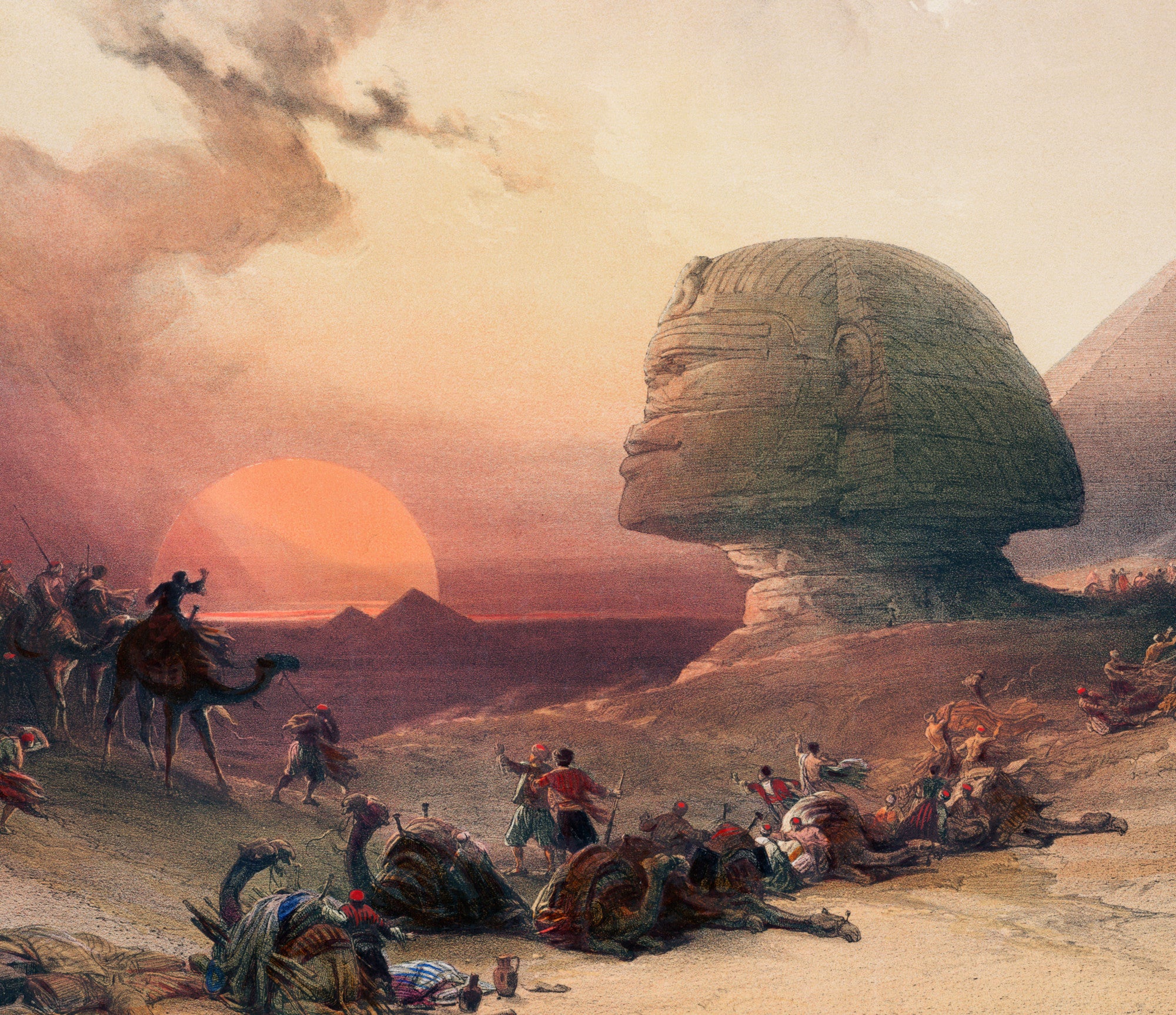 Approach of The Simoon Giza Desert, David Roberts Fine Art Print