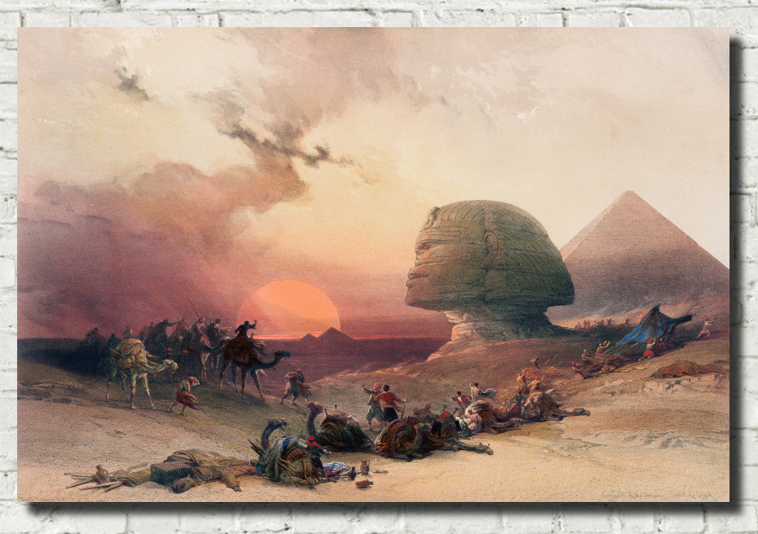 Approach of The Simoon Giza Desert, David Roberts Fine Art Print
