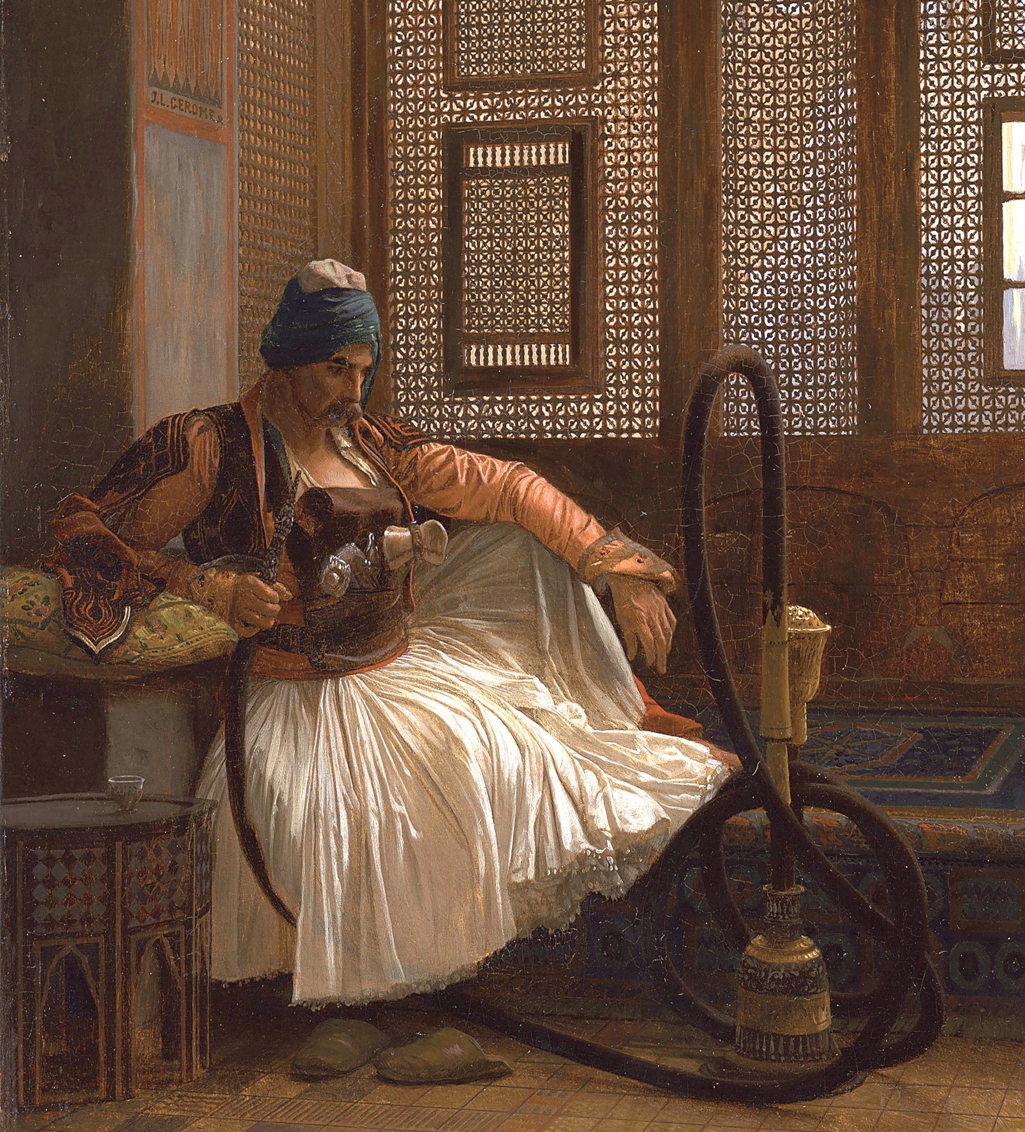 Jean-Léon Gérôme Fine Art Print : Arnaut fumant