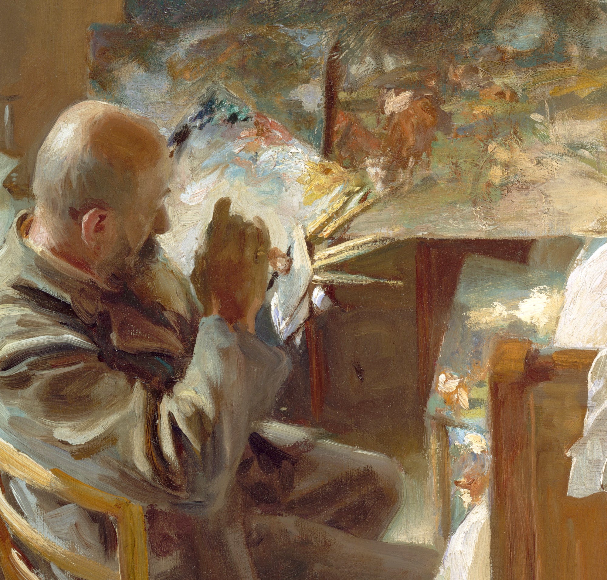 John Singer Sargent Fine Art Print, Artist in his Studio