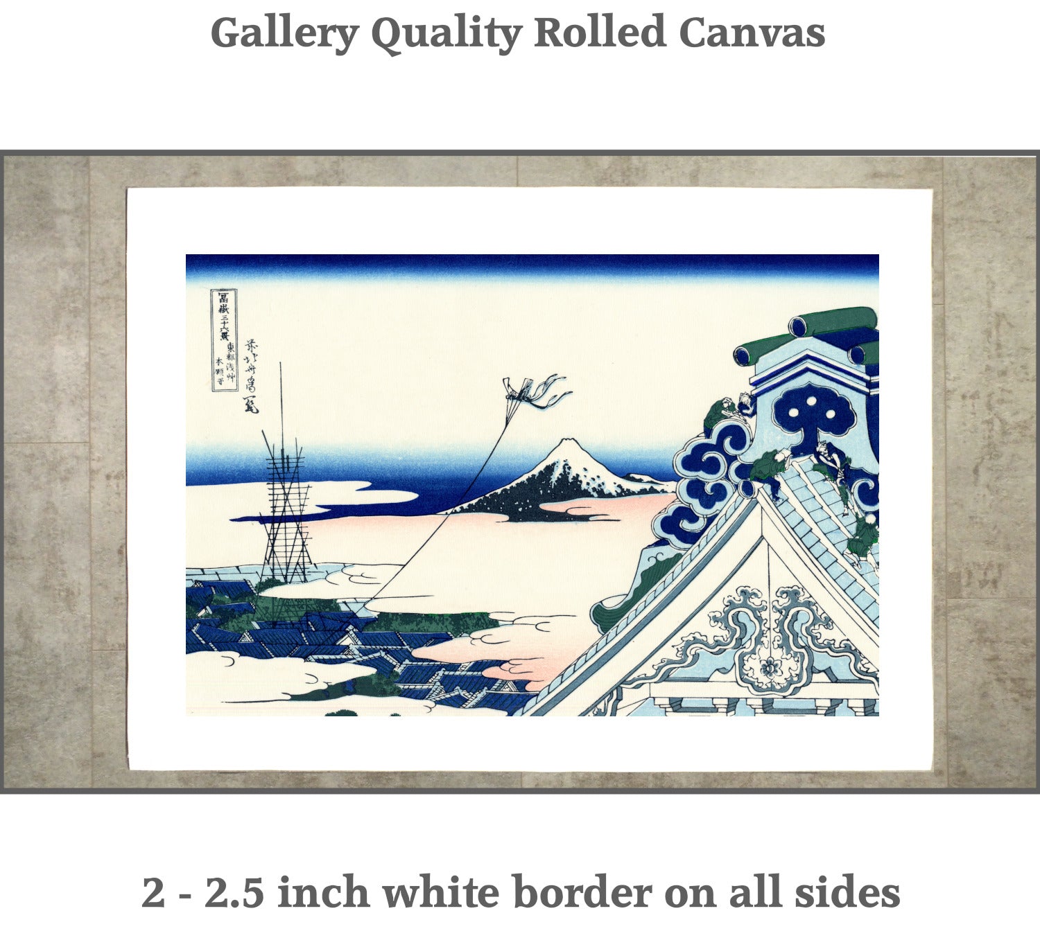 36 Views of Mount Fuji, Asakusa Honganji Temple, Katsushika Hokusai, Japanese Print