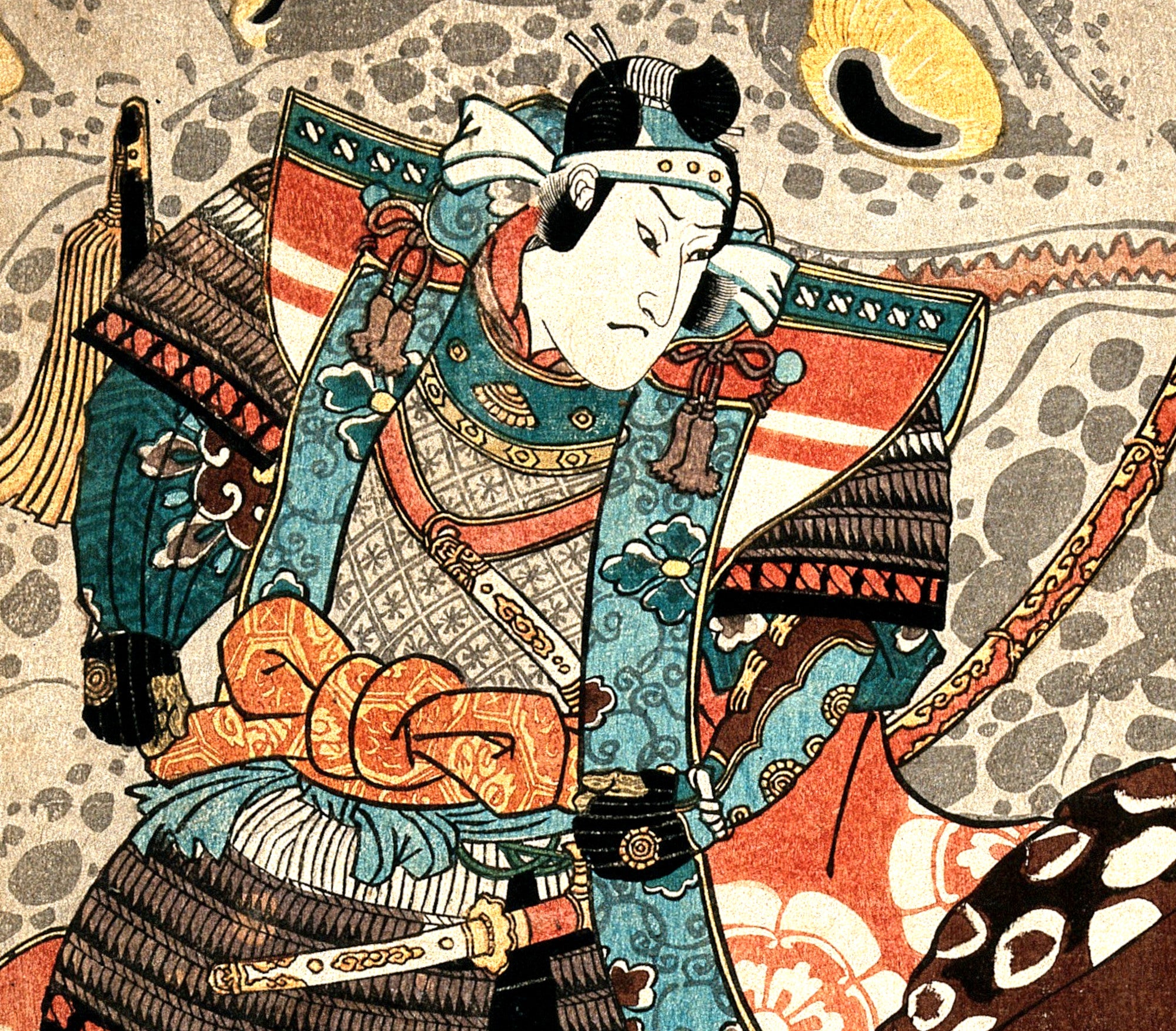 Utagawa Kuniyoshi, Japanese Fine Art Print, Samurai with Giant Frog