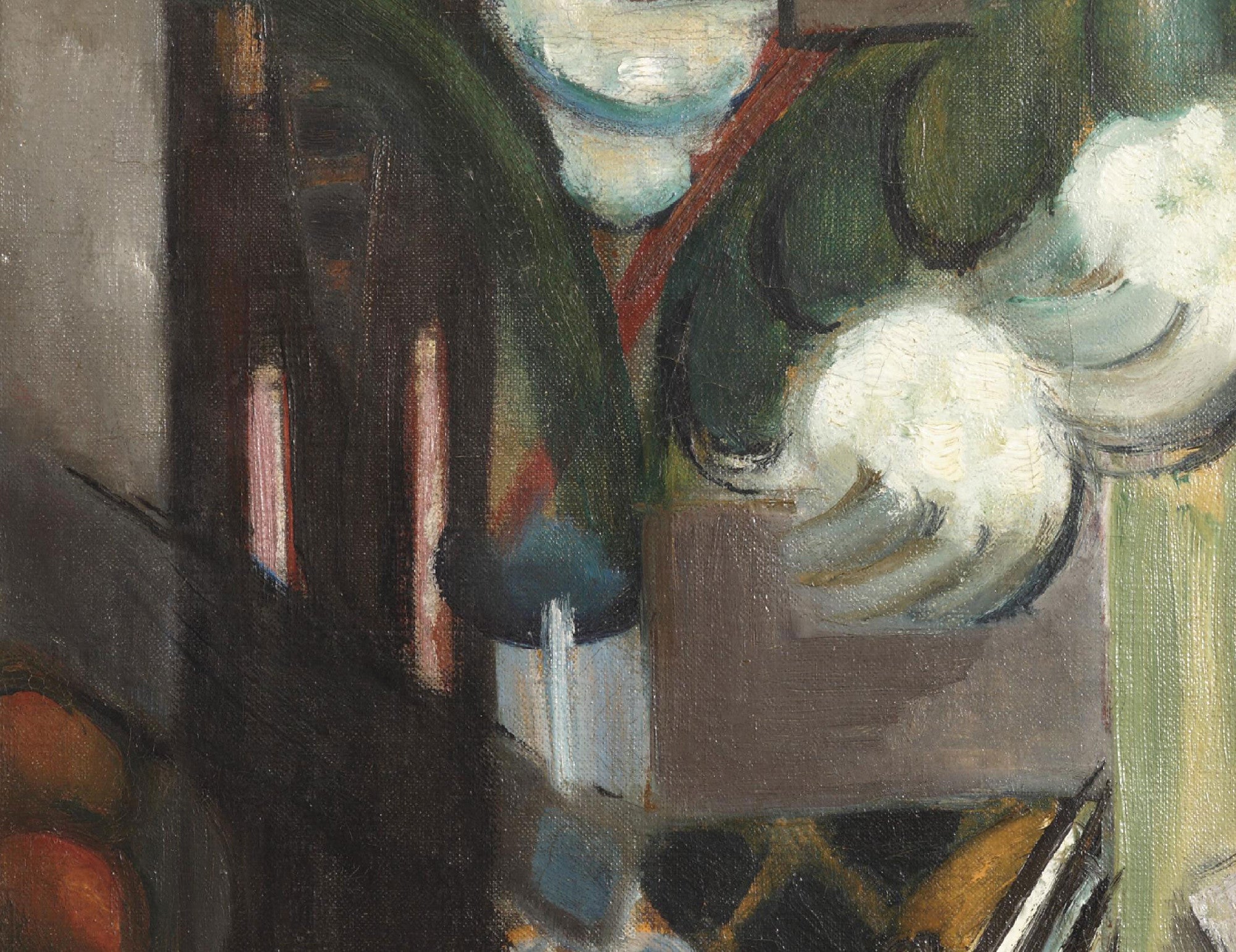 Henri Le Fauconnier Fine Art Print, A still life with a carafe and glasses