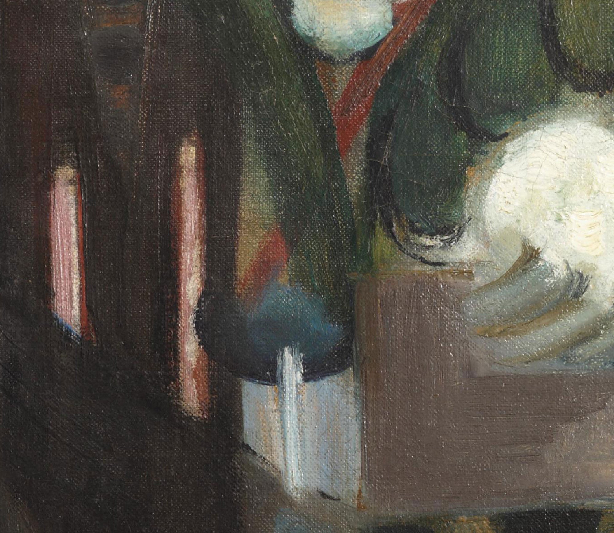 Henri Le Fauconnier Fine Art Print, A still life with a carafe and glasses