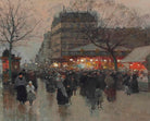 Luigi Loir Fine Art Print, A Paris street fair on the banks of the Seine