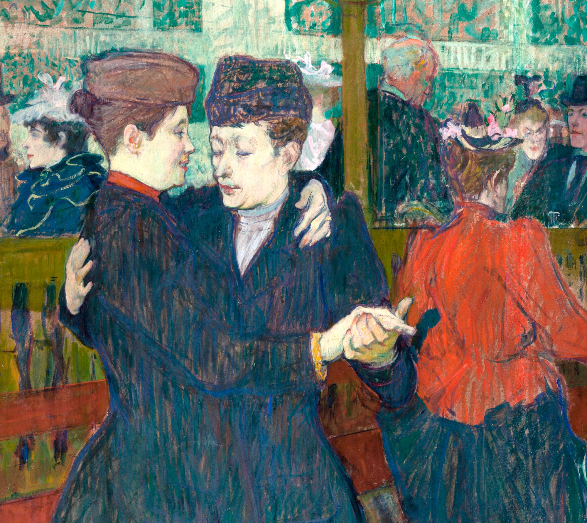 Henri de Toulouse-Lautrec Fine Art Print, At the Moulin-Rouges, Two Women Walzing