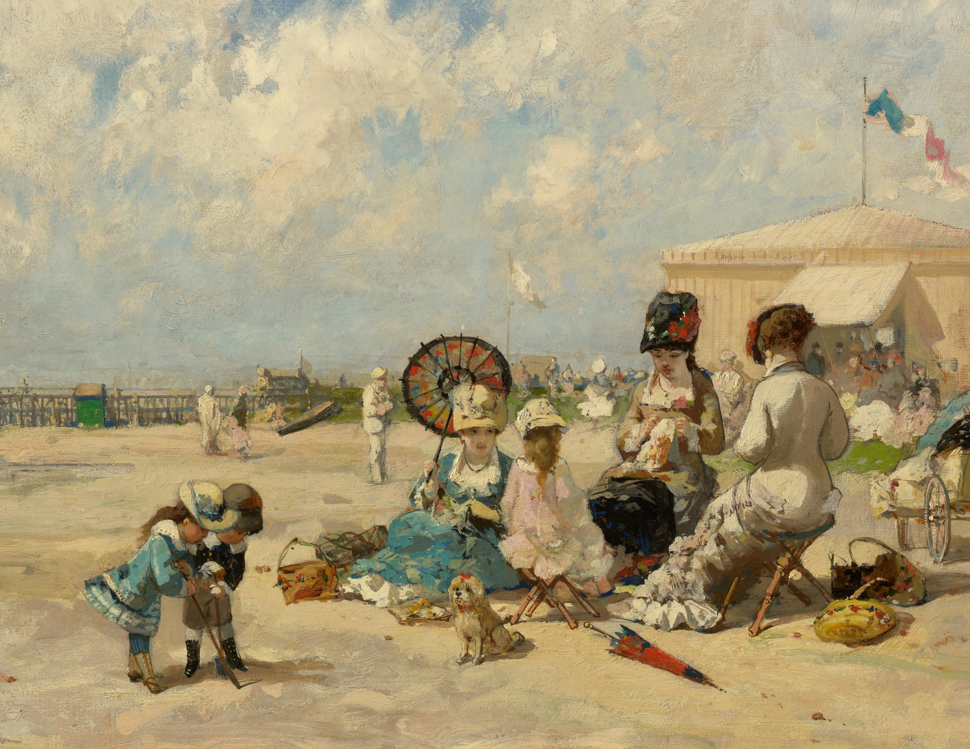 Luigi Loir Fine Art Print: At The Seashore
