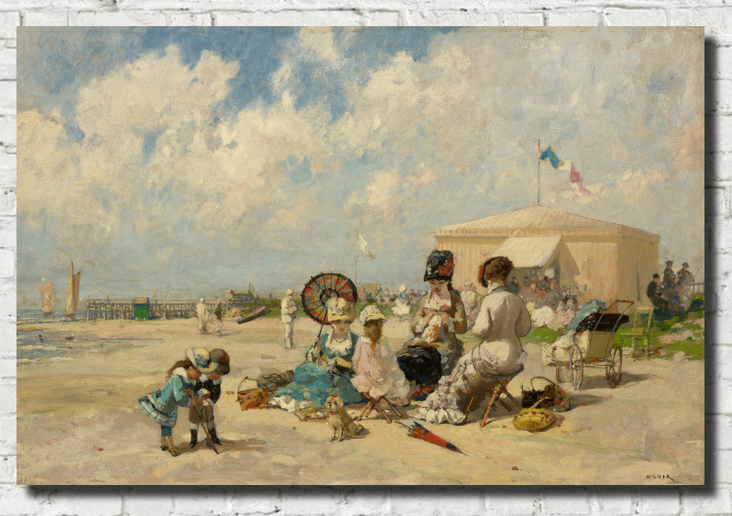 Luigi Loir Fine Art Print: At The Seashore