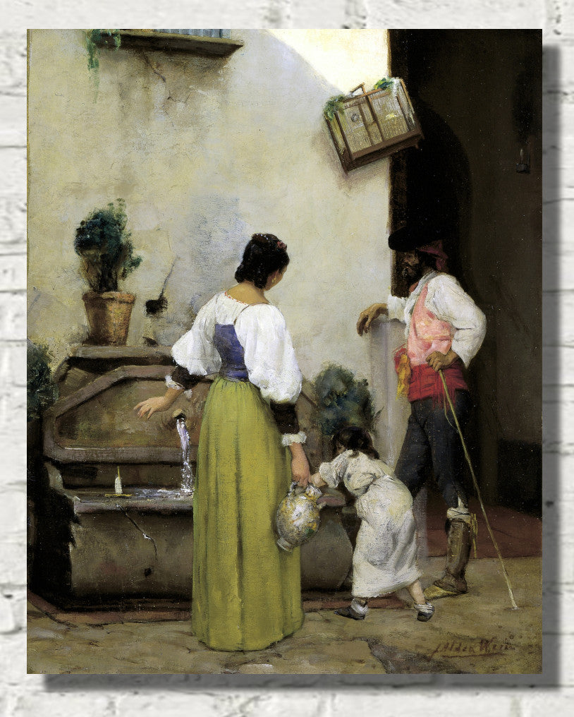 At the Water Trough, J. Alden Weir