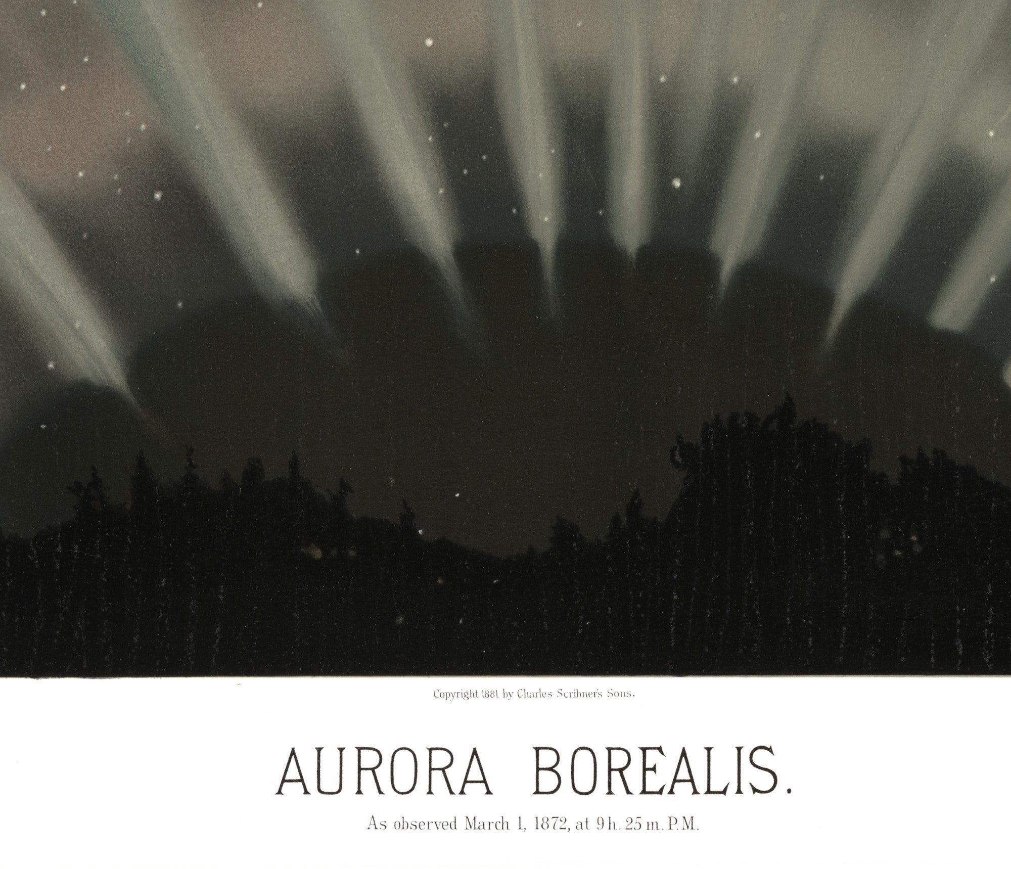 Étienne Léopold Trouvelot Fine Art Print, Aurora Borealis