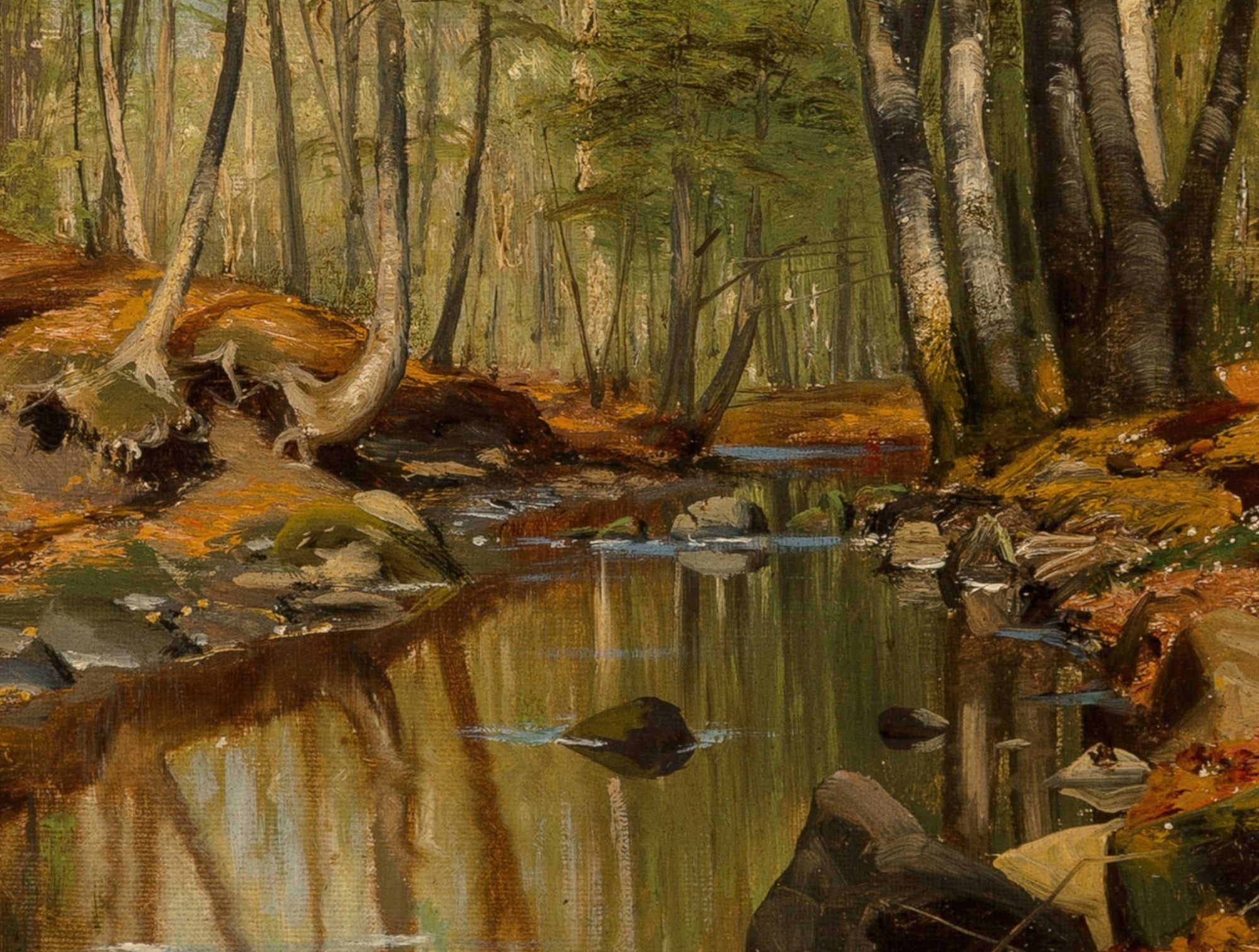 A Wooded River Landscape, Peder Mørk Mønsted Fine Art Print