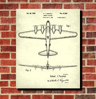 B17 Bomber Vintage Airplane Patent Print Aircraft Blueprint Poster